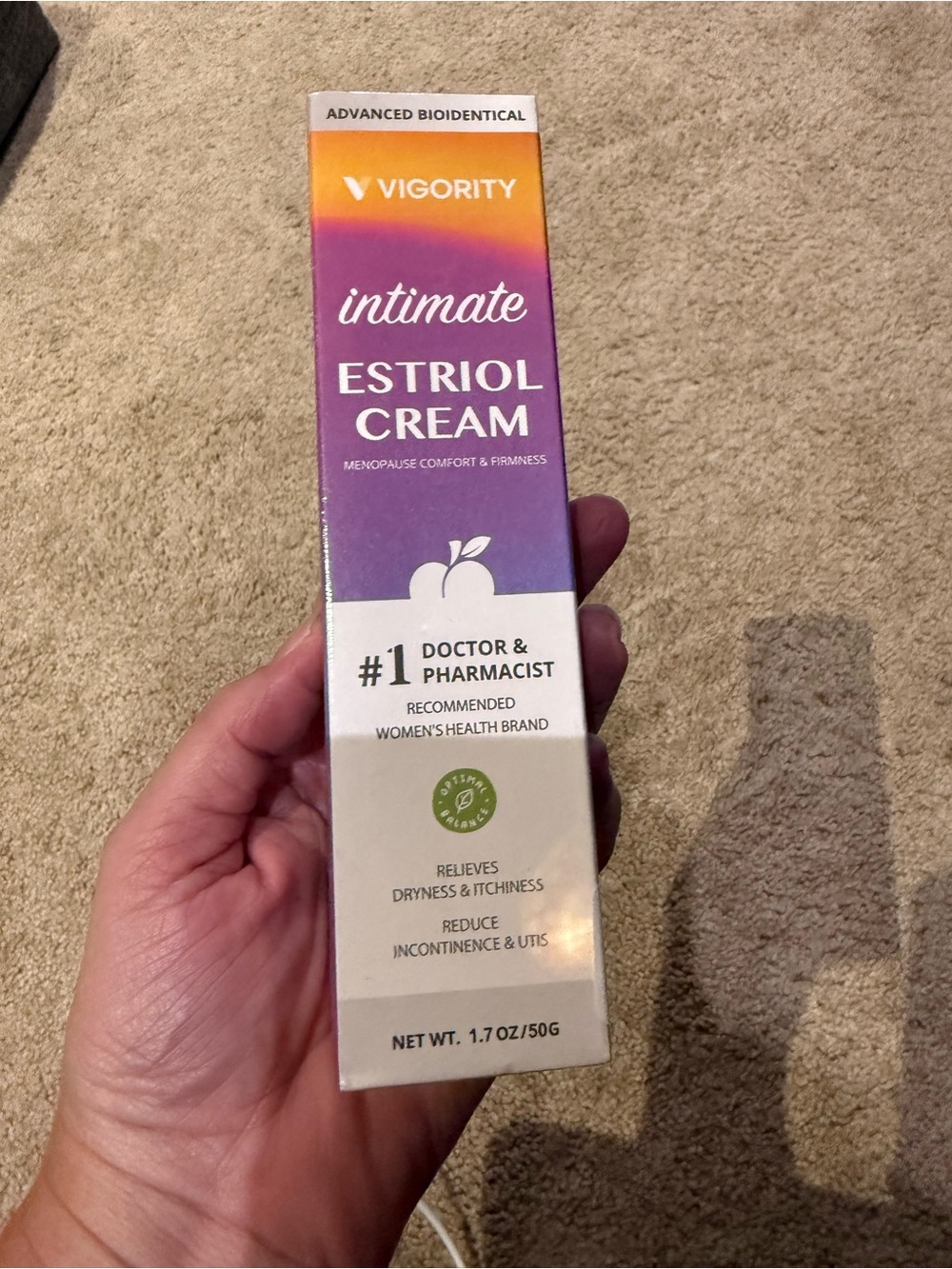 Vigority Intimate Estriol Cream - Purple & Orange